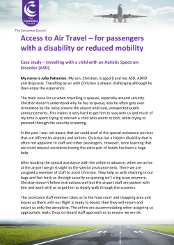 Access to Air Travel - Consumer Council for Northern Ireland