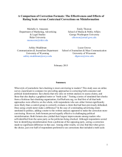 A Comparison of Correction Formats: The