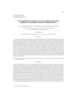 the composition of zircon in the peraluminous hercynian