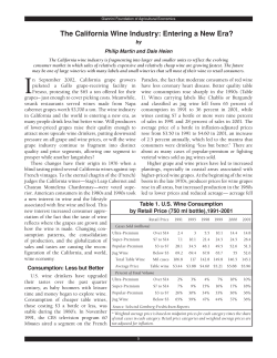 he California Wine Industry: Entering a New Era?