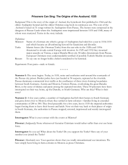 Prisoners Can Sing: The Origins of the Ausbund, 1535 Background