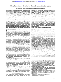 Colony Formation of Clone-Sorted Human