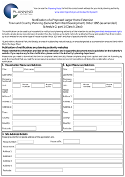 Notification of a Proposed Larger Home Extension Town and