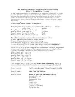 2-6 Summer Reading 2015