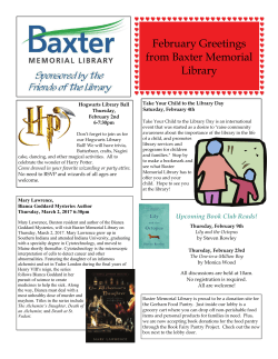 February 2017 - Baxter Memorial Library
