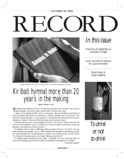 Kiribati hymnal more than 20 years in the making