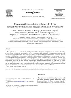 Fluorescently tagged star polymers by living radical