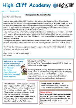 Newsletter 27.1.17 - High Cliff Academy