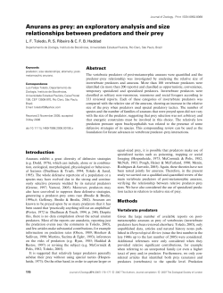 Anurans as prey: an exploratory analysis and