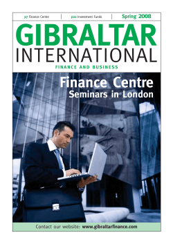 Finance Centre - Gibraltar International Magazine