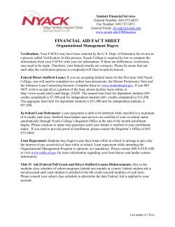 Financial Aid FACT Sheet