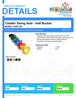 Toddler Swing Seat - Half Bucket