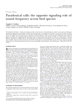 Paradoxical calls: the opposite signaling role of sound frequency