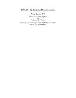 Syllabus - Department of Chemistry ::: CALTECH