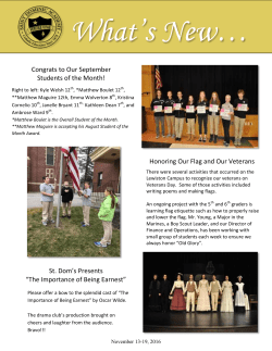 St. Dom`s Presents &ldquo;The Importance of Being Earnest&rdquo; Congrats to