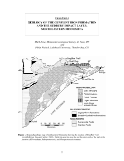geology of the gunflint iron formation and the sudbury impact layer