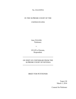 No. 016-010916 IN THE SUPREME COURT OF THE UNITED