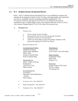 2.4 R-3: Medium Density Residential District