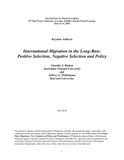 International Migration in the Long-Run: Positive