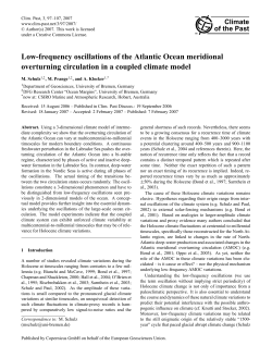 Low-frequency oscillations of the Atlantic Ocean meridional