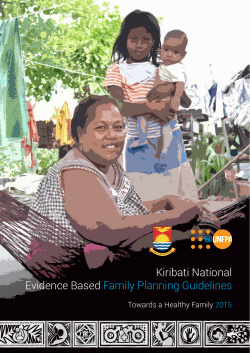 Kiribati National Evidence Based Family Planning Guidelines