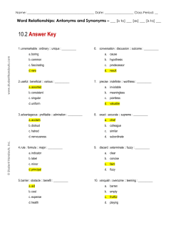 10.2 Answer Key - Student Handouts