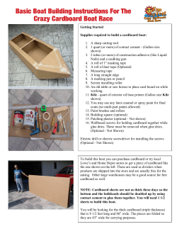 Basic Boat Building Instructions For The Crazy Cardboard Boat Race