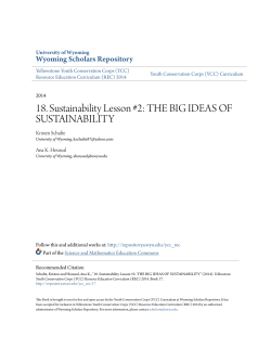 THE BIG IDEAS OF SUSTAINABILITY