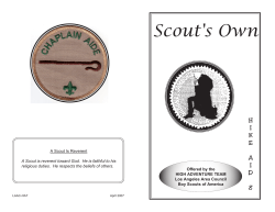 Scout`s Own - Scouter Events