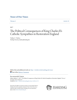 The Political Consequences of King Charles II`s Catholic