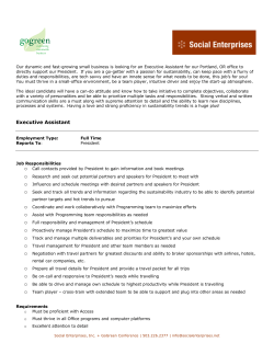 Executive Assistant - Social Enterprises, Inc.