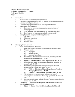 Chapter 28: Unemployment Principles of Economics, 7 Edition N