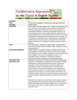 Tinker-Centric Pedagogy in Literature and Language Classrooms