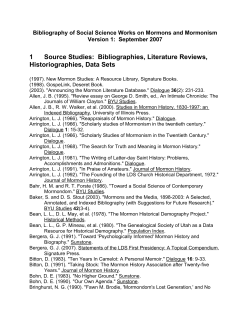 1 Source Studies: Bibliographies, Literature Reviews