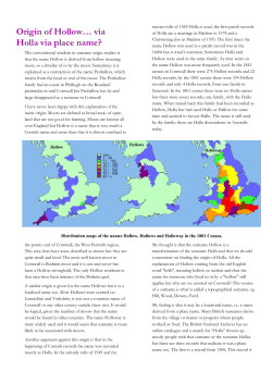 Origin of Hollow&hellip; via Holla via place name?