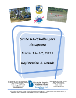 RA Camporee Instructions and Registration