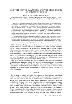 RAINFALL ON THE GALAPAGOS AND THE DEMOGRAPHY OF