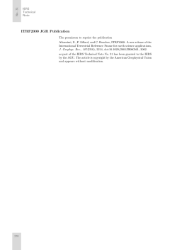 ITRF2000 JGR Publication
