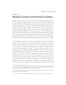 Monopoly, Exclusion and Intrabrand Competition