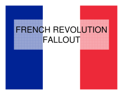 FRENCH REVOLUTION FALLOUT