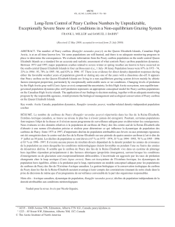 Long-Term Control of Peary Caribou Numbers by Unpredictable