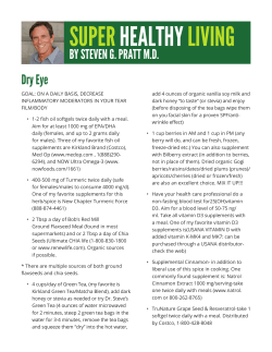 Dry Eye Handout - Super Healthy Living