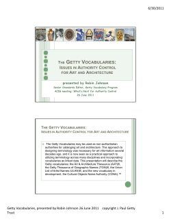 the getty vocabularies