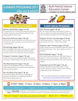 START TIMES: 9:15am, 10:30am, 12:00pm, 1:15pm, 2:30pm