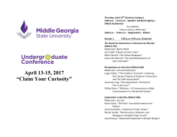 Official Undergraduate Conference Program