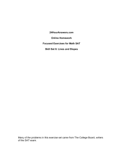 Lines and Slopes - 24 Hour Answers