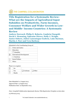 Title Registration for a Systematic Review