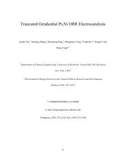 Truncated Octahedral Pt3Ni ORR Electrocatalysts
