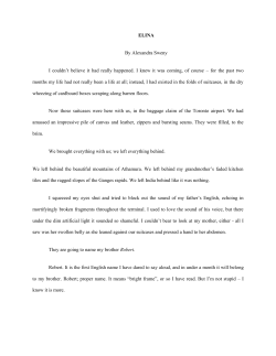 ELINA By Alexandra Sweny I couldn`t believe it had really happened