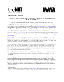 tickets now on sale for west coast premiere of maya